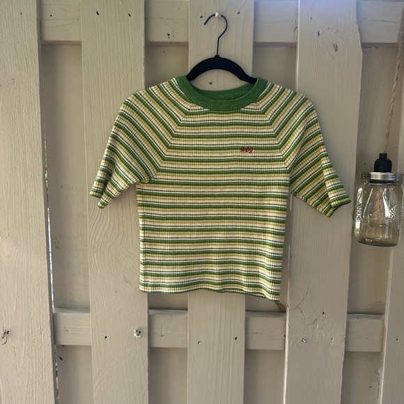 Urban Outfitters striped crop tee 🤎 - Picture 1 of 4